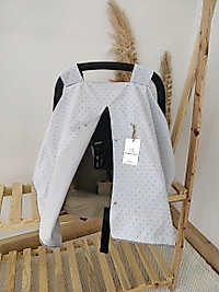 Tek Puset Örtüsü Çift Taraflı Düz Gri-puantiyeli