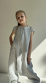 Çocuk 4 Katlı Multi Müslin 0.5 Tog Baharlık-yazlık Uyku Tulumu Açık Gri