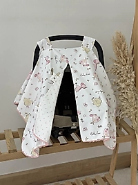 Tek Puset Örtüsü Çift Taraflı Baby Love Pembe