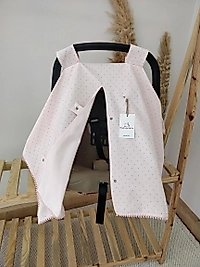 Tek Puset Örtüsü Çift Taraflı Düz Pembe-puantiyeli