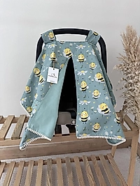 Tek Puset Örtüsü Çift Taraflı Düz Yeşil-Vızvız Arı