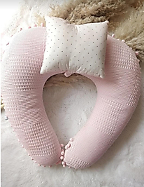 Emzirme Yastığı Ve Destek Minderi Pembe Puantiyeli