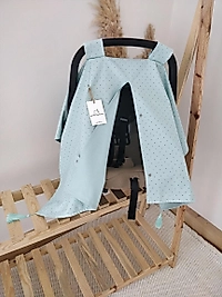 Tek Puset Örtüsü Çift Taraflı Düz Yeşil-puantiyeli