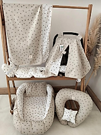 7 Parçalı Set Hindiba - TAŞ RENGİ %100 Pamuk Poplin Kumaş