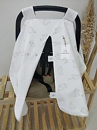 Tek Puset Örtüsü Çift Taraflı Bej Oyuncu Tavşan