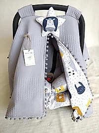 Puset Örtüsü+puset Minderi+puset Çarşafı 3'lü Set Safari Gri