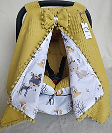 Puset Örtüsü+puset Minderi+puset Çarşafı 3'lü Set Hardal