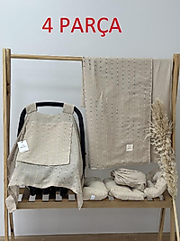 Tek Katlı Kendinden Ponponlu Müslin Puset Örtüsü Puset Minderi Puset Çarşafı Battaniye (ÖZEL SERİ)