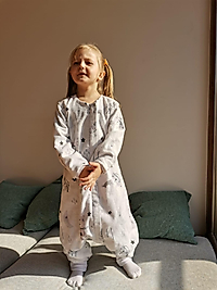 Çift Kat Pazen Tak-çıkar Seyyar Kollu (1-tog) Uyku Tulumu Gri Uykucu Ayı